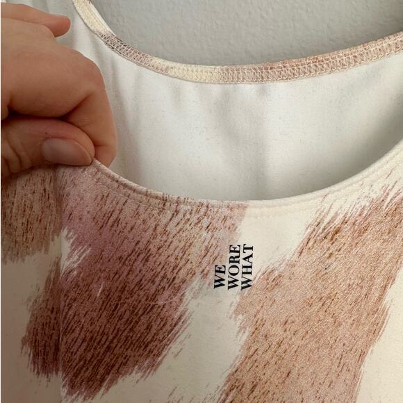 NWT We Wore What Cowhide Scoop Neck Romper Chain Women's Large - Picture 9 of 9